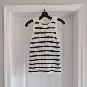 Madewell | Crochet Knit Crewneck Sleeveless Sweater